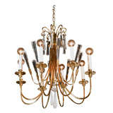 Eight Light Brass/Crystal Chandelier - Germany